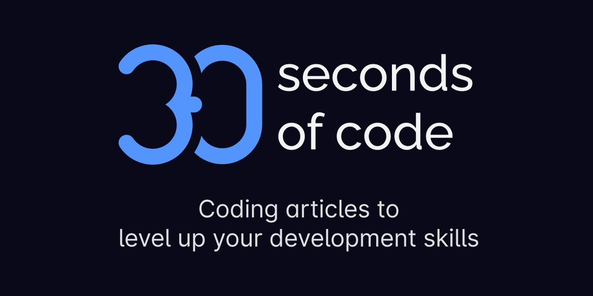 30 seconds of code interface screenshot from project README