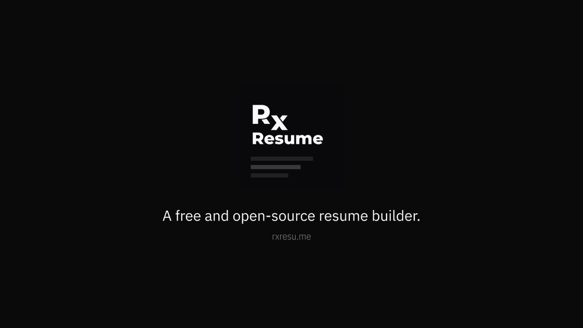 AmruthPillai Reactive Resume interface screenshot from project README