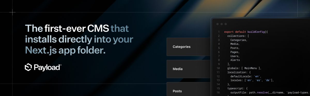 Payloadcms interface screenshot from project README