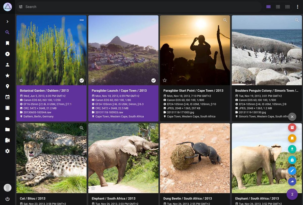 Photoprism interface screenshot from project README