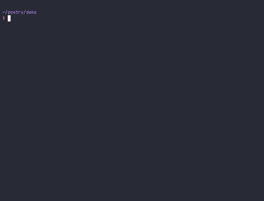 Poetry: Python packaging and dependency management made easy interface screenshot from project README
